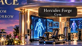 Smart gym with training screen